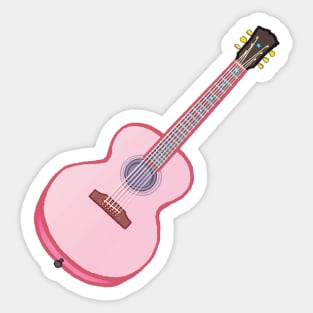 Pink guitar Sticker
